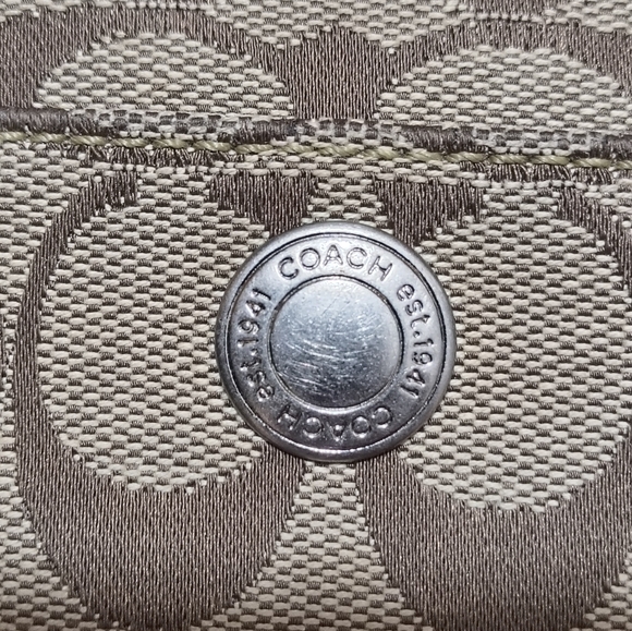 Coach Signature Small Zip Around Wallet - Picture 3 of 12